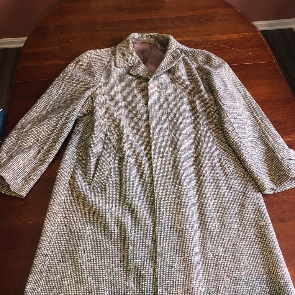 Alligator Weather style trench over coat tweed vintage